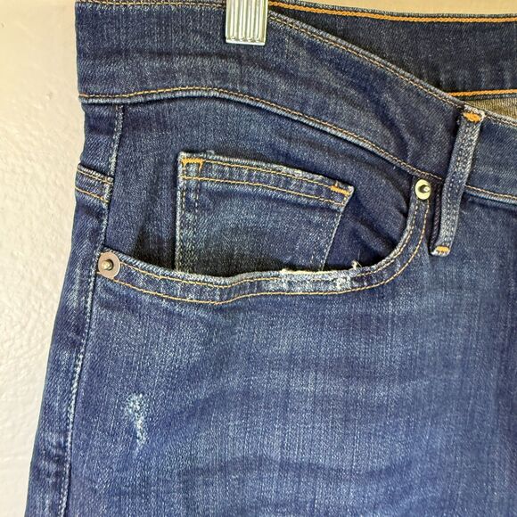 FRAME L'Homme Skinny Medium Wash Cotton Distressed Denim Jeans Size 34 - Picture 3 of 12